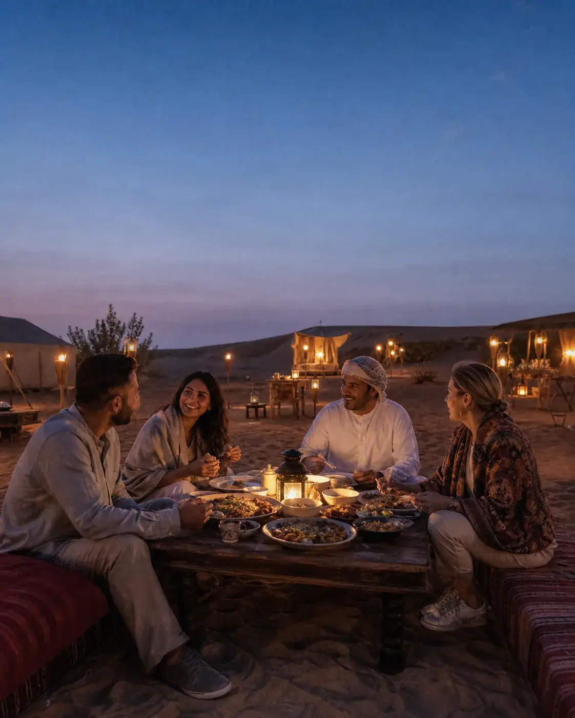 Dinner in the Desert in the Dubai desert